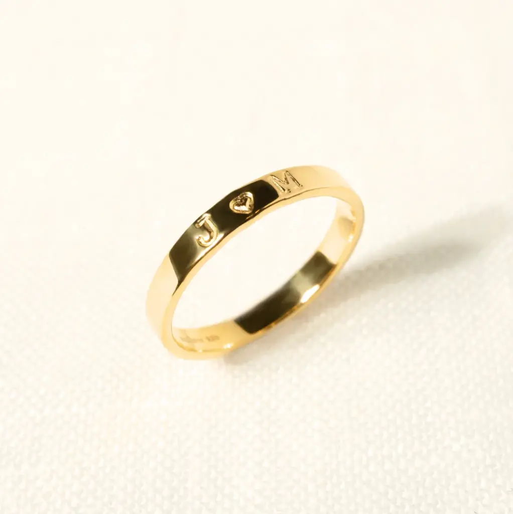 Premium Customisable " Initial Promise Ring " Made with 925 Sterling Silver