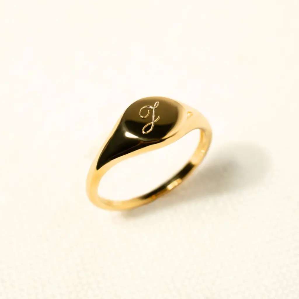 Premium Customisable " Initial Engraved Ring " Made with 925 Sterling Silver